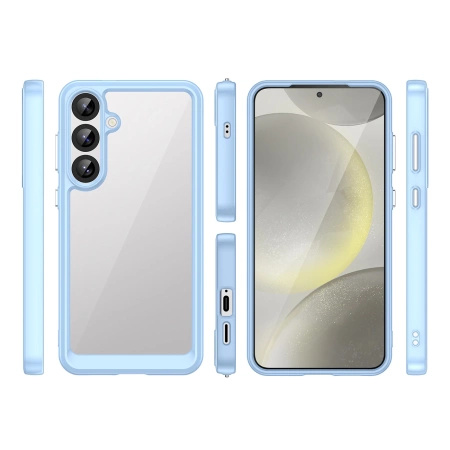 HURTEL ETUI DO TELEFONU SAMSUNG GALAXY S25+ OUTER SPACE CASE Z ŻELOWĄ RAMKĄ