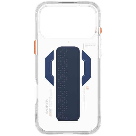 Etui Skinarma Haxa do iPhone 17 Pro Max  Magnetic Charging + Grip Stand niebieski