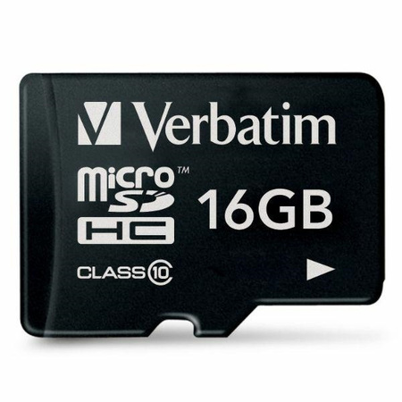 VERBATIM KARTA MICROSDHC 16GB V10 DO TELEFONÓW I TABLETÓW Z ADAPTEREM PRO
