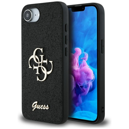 GUESS ETUI FIXED GLITTER BIG 4G DO IPHONE 16E POKROWIEC TPU WYSOKA OCHRONA