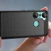Carbon Case etui do Infinix Hot 12 Pro elastyczny silikonowy karbonowy pokrowiec czarne