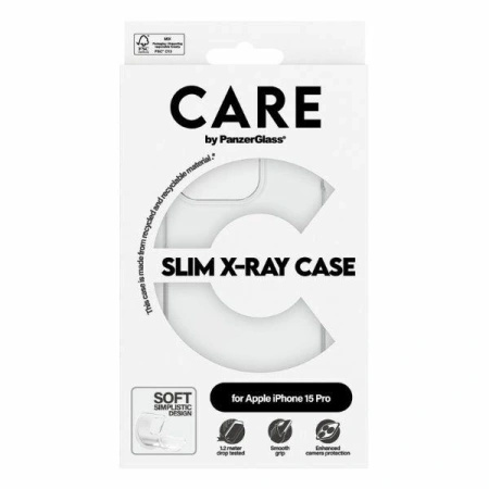 Etui CARE by PanzerGlass Slim X-Ray Case na iPhone 15 Pro - przezroczyste