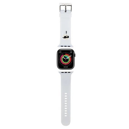 Pasek Karl Lagerfeld 3D Rubber Karl Head na Apple Watch 38/40/41mm - biały