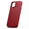 iCarer Case Leather pokrowiec etui z naturalnej skóry do iPhone 14 czerwony (WMI14220705-RD) (kompatybilne z MagSafe)