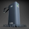 Powerbank SBS 10000 mAh 20W z wbudowanym kablem USB-C i wyświetlaczem cyfrowym - ciemnoszary