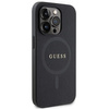 Etui Guess GUHMP14LPSAHMCK na iPhone 14 Pro - czarne Saffiano MagSafe