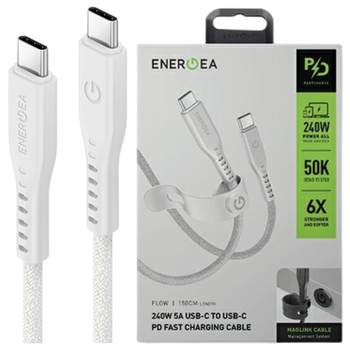 ENERGEA KABEL USB-C 1.5M 240W 5A PD DO TELEFONÓW TABLETÓW SZYBKIE ŁADOWANIE