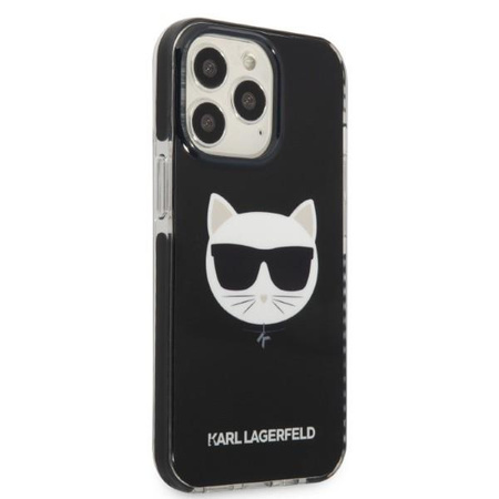 Etui Karl Lagerfeld KLHCP13LTPECK na iPhone 13 Pro / 13 hardcase - czarne Choupette Head