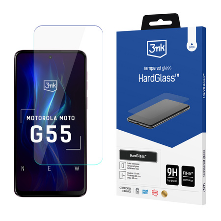 3MK HARDGLASS DO MOTOROLA MOTO G55 5G SZKŁO HARTOWANE PEŁNA OCHRONA