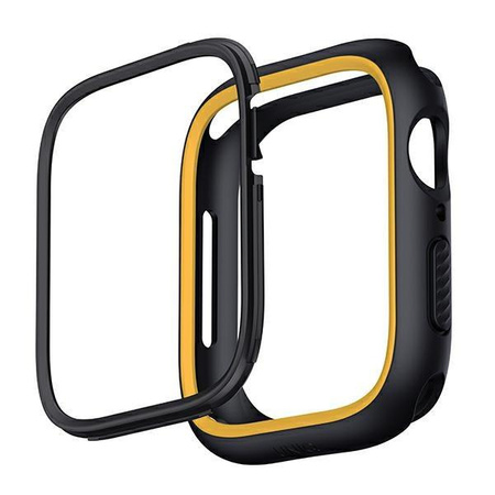 UNIQ etui Moduo Apple Watch Series  4/5/6/7/8/SE/SE2 44/45mm czarny-musztardowy/midnight-mustard