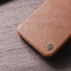 Nillkin Qin Leather Pro Case etui iPhone 14 Plus osłona na aparat kabura pokrowiec obudowa z klapką brązowy