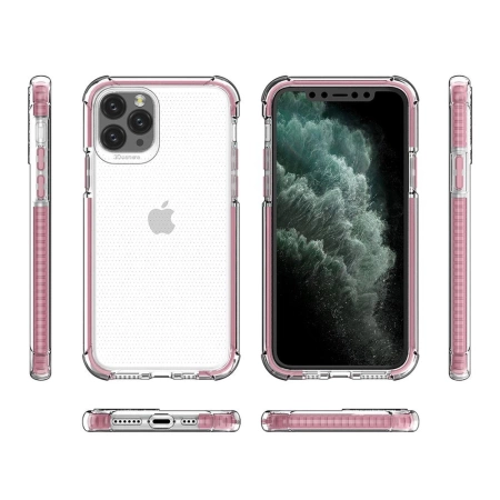 HURTEL SPRING ARMOR POKROWIEC PANCERNY DO IPHONE 12 MINI ŻELOWY Z RAMKĄ