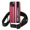 Etui Karl Lagerfeld KLHCP14SSTSTP na iPhone 14 hardcase - różowe Color Stripes Strap