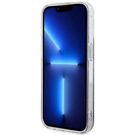 Etui Guess GUHMP14LPCUMAK na iPhone 14 Pro - czarne Marble MagSafe