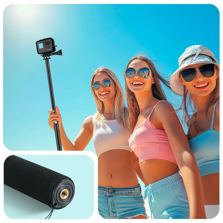 TECH-PROTECT MONOPAD SELFIE STICK DO GOPRO DJI ŁATWY W UŻYCIU ZASIĘG 100 CM