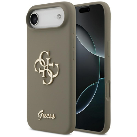 Etui Guess Silicone Big 4G Script do     iPhone Air brązowy
