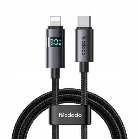 MCDODO KABEL Z WYŚWIETLACZEM USB-C LIGHTNING 36W 1M DO IPHONE X 11 12 13 14