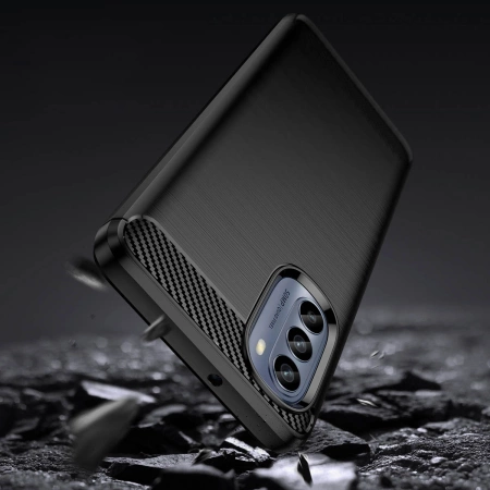 HURTEL CARBON CASE ETUI DO MOTOROLA MOTO G62 5G ELASTYCZNY SILIKONOWY
