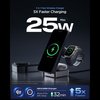 SPIGEN EF323MQ ESSENTIAL 3IN1 MAGNETIC MAGSAFE WIRELESS CHARGER 25W QI2.2 BLACK