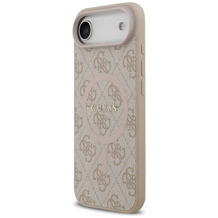 Etui Guess 4G Ring Classic Logo MagSafe  do iPhone Air różowy