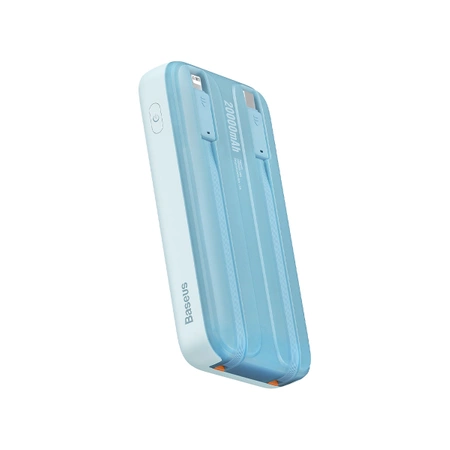 Powerbank Baseus Comet Series z wyświetlaczem 20000mAh 22.5W - niebieski + kabel USB-A / USB-C