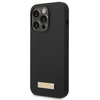 Guess GUHMP14XSBPLK iPhone 14 Pro Max 6,7" czarny/black hard case Silicone Logo Plate MagSafe