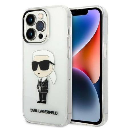 Karl Lagerfeld KLHCP14LHNIKTCT iPhone 14 Pro 6,1" transparent hardcase Ikonik Karl Lagerfeld