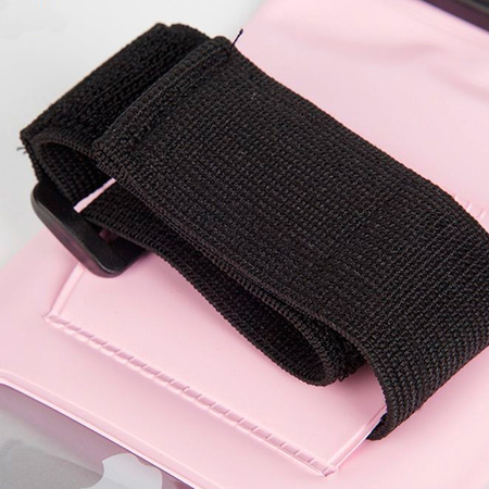 Wodoodporne etui z opaską do telefonu armband PVC - niebieskie