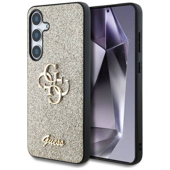 GUESS POKROWIEC FIXED GLITTER 4G METAL LOGO DO SAMSUNG GALAXY S25 TPU ETUI