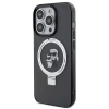 Etui Karl Lagerfeld Ring Stand Karl&Choupettte MagSafe do iPhone 15 Pro Max - czarne