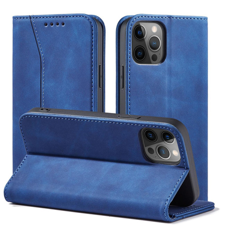 Magnet Fancy Case etui Samsung Galaxy A23 5G pokrowiec z klapką portfel podstawka niebieskie