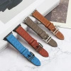 Strap Leather skórzany pasek Apple Watch SE, 8, 7, 6, 5, 4, 3, 2, 1 (41, 40, 38 mm) opaska bransoleta czerwony