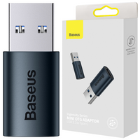 Baseus Ingenuity Series Mini przejściówka adapter USB 3.1 OTG do USB Typ C niebieski (ZJJQ000103)