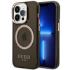 Guess GUHMP14LHTCMK iPhone 14 Pro 6,1" czarny/black hard case Gold Outline Translucent MagSafe