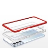 Clear 3in1 etui do Samsung Galaxy S22+ (S22 Plus) żelowy pokrowiec z ramką czerwony