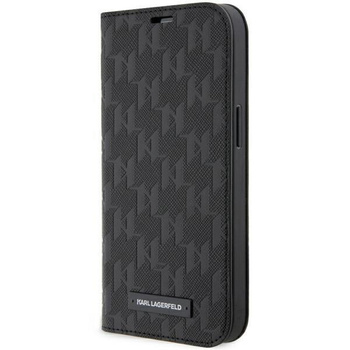 Etui Karl Lagerfeld KLBKP14LSAKLHPK na iPhone 14 Pro bookcase - czarne Saffiano Monogram