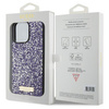 Etui Guess Rhinestone Metal Logo na iPhone 15 Pro Max - różowe