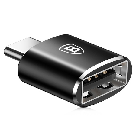 Baseus adapter przejściówka ze złącza USB na USB Typ C OTG czarny (CATOTG-01)