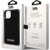 Etui Karl Lagerfeld Rhinestone Logo Metal Plate do iPhone 15 - czarne