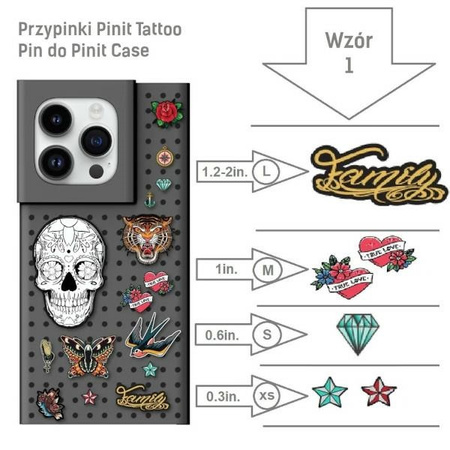 PINIT PRZYPINKI TATTOO PIN DO PINIT CASE DO APPLE IPHONE 12 13 14 15