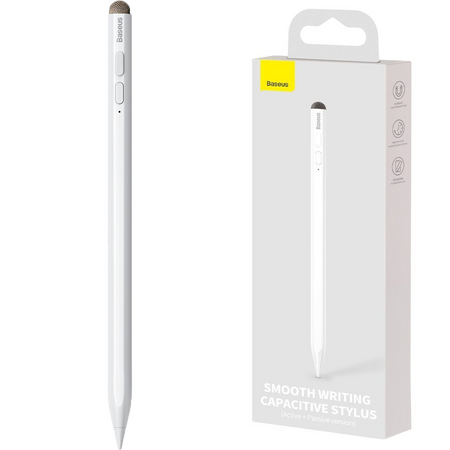 Baseus pojemnościoway rysik stylus pen do iPad (aktywny / pasywny) biały (ACSXB-C02)