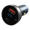BASEUS ŁADOWARKA SAMOCHODOWA Z WYŚWIETLACZEM 65W 5A QC3.0 DO TELEFONÓW USB