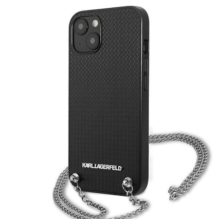 KARL LAGERFELD ETUI HARDCASE DO IPHONE 13 14 15 6,1 MAGNETYCZNE Z ŁAŃCUCHEM