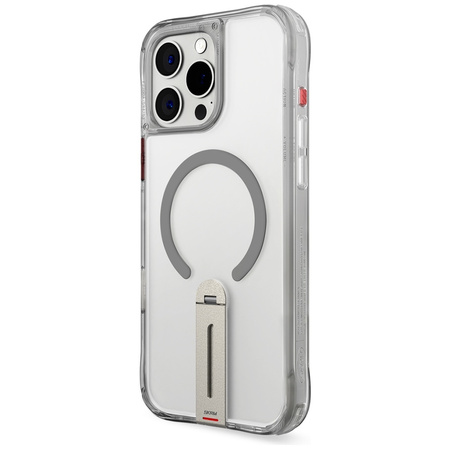 Etui Skinarma Helix do iPhone 16 Pro     Magnetic Charging 360 Rotating Stand titanium