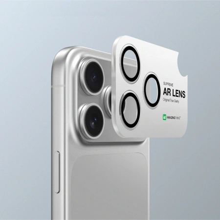 AMAZINGTHING SZKŁO NA APARAT SAPPHIRE DO IPHONE 17 PRO PRO MAX Z CZARNĄ