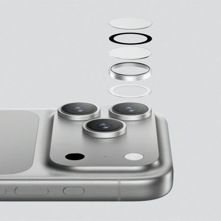 AMAZINGTHING SZKŁO NA APARAT SAPPHIRE DO IPHONE 17 PRO PRO MAX Z CZARNĄ