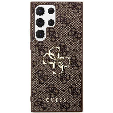 Etui Guess GUHCS23L4GMGBR S23 Ultra S918 - brązowe 4G Big Metal Logo