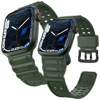 Strap Triple Protection pasek Apple Watch SE, 8, 7, 6, 5, 4, 3, 2, 1 (41, 40, 38 mm) opaska bransoleta zielony