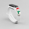 Strap Xmas opaska do Xiaomi Mi Band 4 / Mi Band 3 świąteczny silikonowy pasek bransoletka biały (bałwanek 1)