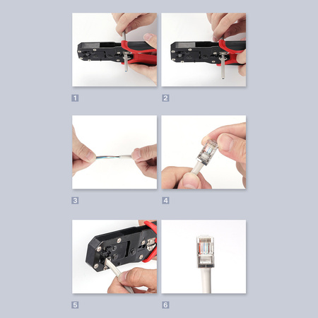 Ugreen 10x wtyk końcówka RJ45 8P8C (UTP Cat. 6 / Cat. 5 / Cat. 5e) srebrny (NW111)